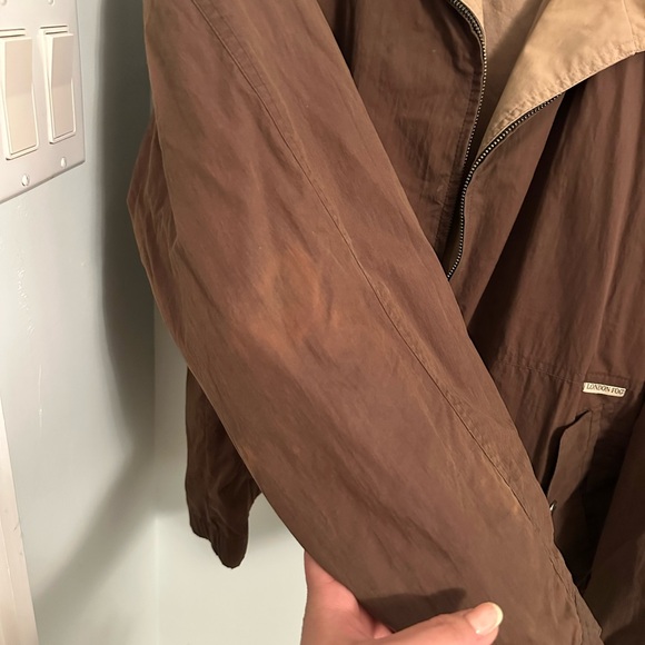 Men’s London Fog Brown Jacket with Tan Collar As is - Picture 10 of 10